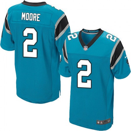 Nike Panthers #2 DJ Moore Blue Alternate Men's Stitched NFL New Elite Jersey