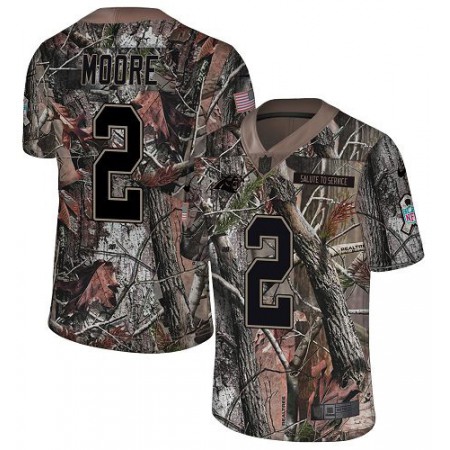 Nike Panthers #2 DJ Moore Camo Men's Stitched NFL Limited Rush Realtree Jersey