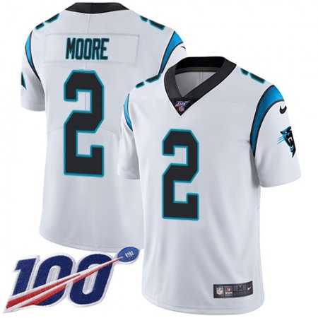 Nike Panthers #2 DJ Moore White Men's Stitched NFL 100th Season Vapor Untouchable Limited Jersey