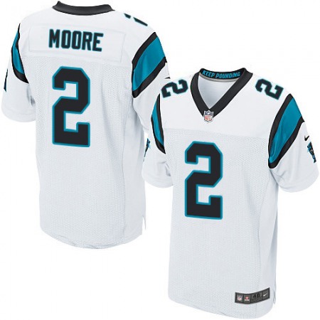 Nike Panthers #2 DJ Moore White Men's Stitched NFL New Elite Jersey