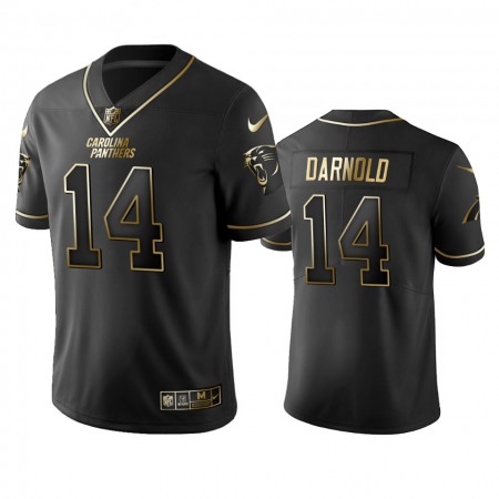 Panthers #14 Sam Darnold Men's Stitched NFL Vapor Untouchable Limited Black Golden Jersey