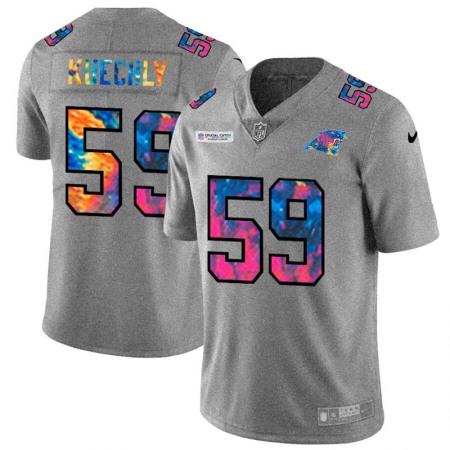 Carolina Panthers #59 Luke Kuechly Men's Nike Multi-Color 2020 NFL Crucial Catch NFL Jersey Greyheather