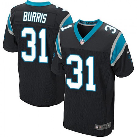 Nike Panthers #31 Juston Burris Black Team Color Men's Stitched NFL Vapor Untouchable Elite Jersey