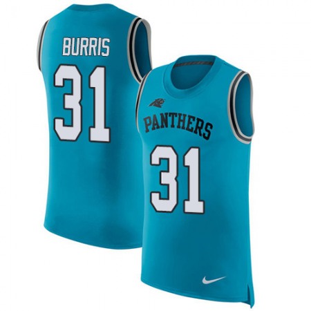 Nike Panthers #31 Juston Burris Blue Alternate Men's Stitched NFL Limited Rush Tank Top Jersey