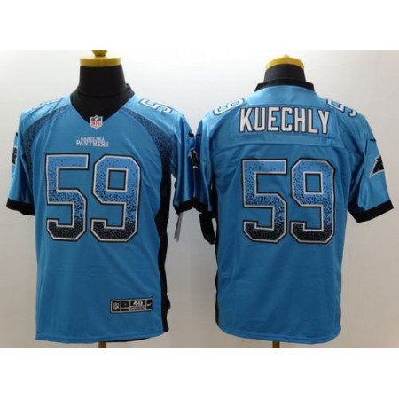 Nike Panthers #59 Luke Kuechly Blue Alternate Men's Stitched NFL Elite Drift Fashion Jersey