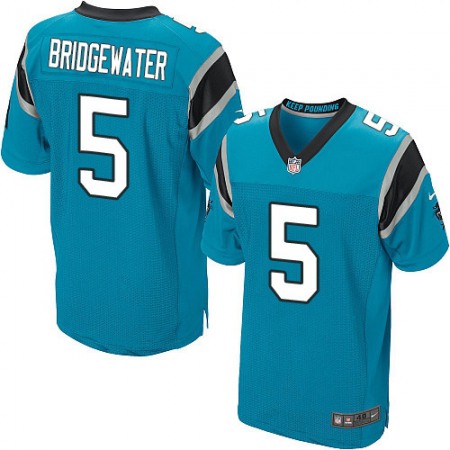 Nike Panthers #5 Teddy Bridgewater Blue Alternate Men's Stitched NFL New Elite Jersey