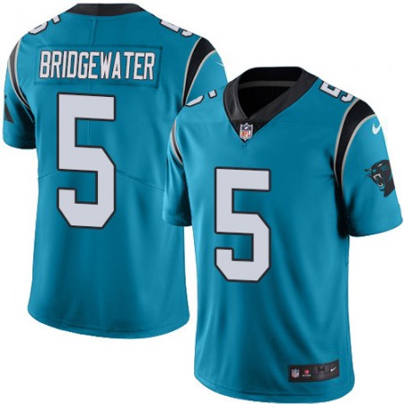 Nike Panthers #5 Teddy Bridgewater Blue Men's Stitched NFL Limited Rush Jersey
