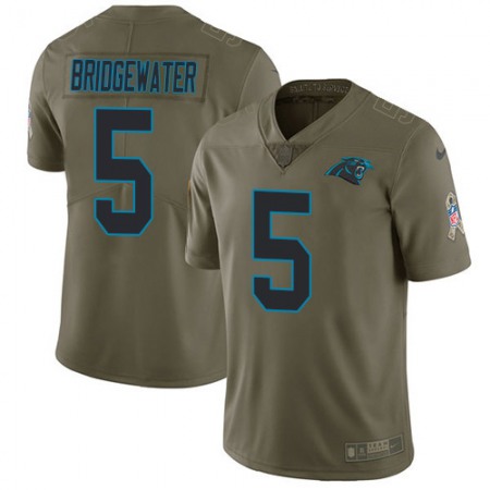 Nike Panthers #5 Teddy Bridgewater Olive Men's Stitched NFL Limited 2017 Salute To Service Jersey
