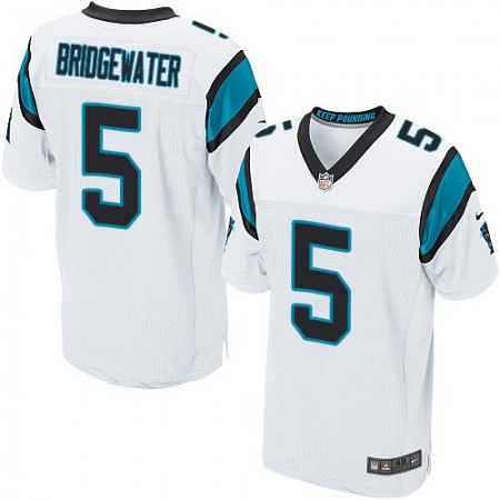 Nike Panthers #5 Teddy Bridgewater White Men's Stitched NFL New Elite Jersey