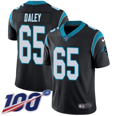 Nike Panthers #65 Dennis Daley Black Team Color Men's Stitched NFL 100th Season Vapor Untouchable Limited Jersey