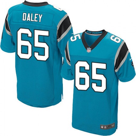 Nike Panthers #65 Dennis Daley Blue Alternate Men's Stitched NFL New Elite Jersey