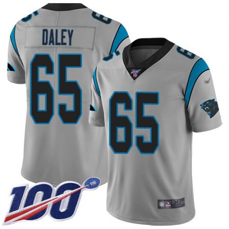 Nike Panthers #65 Dennis Daley Silver Men's Stitched NFL Limited Inverted Legend 100th Season Jersey