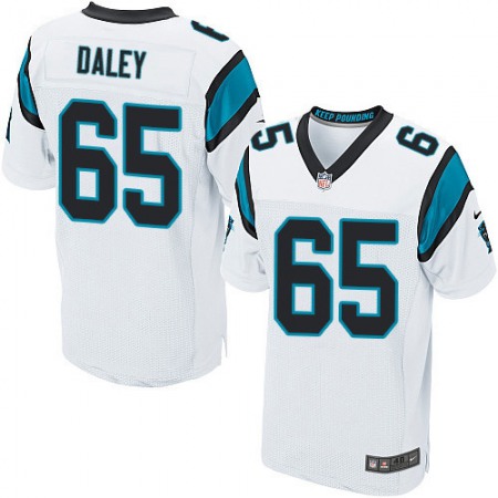 Nike Panthers #65 Dennis Daley White Men's Stitched NFL New Elite Jersey