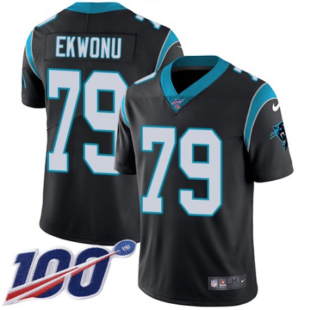 Nike Panthers #79 Ikem Ekwonu Black Team Color Men's Stitched NFL 100th Season Vapor Untouchable Limited Jersey