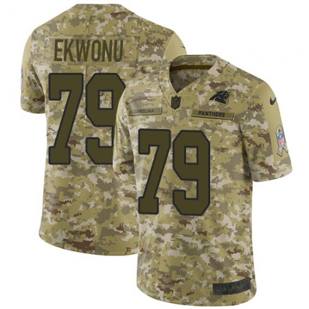 Nike Panthers #79 Ikem Ekwonu Camo Men's Stitched NFL Limited 2018 Salute To Service Jersey