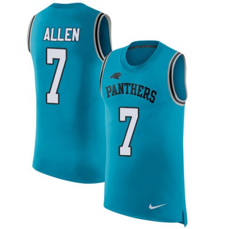 Nike Panthers #7 Kyle Allen Blue Alternate Men's Stitched NFL Limited Rush Tank Top Jersey