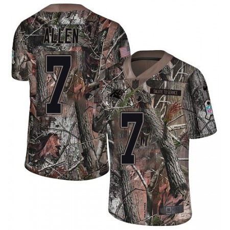 Nike Panthers #7 Kyle Allen Camo Men's Stitched NFL Limited Rush Realtree Jersey