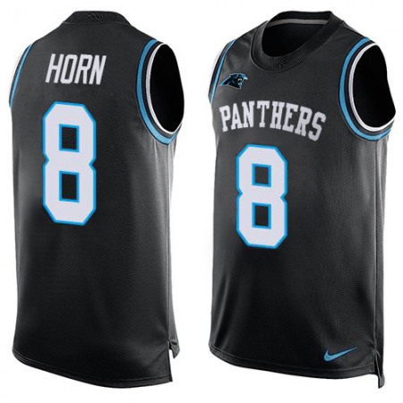 Nike Panthers #8 Jaycee Horn Black Team Color Men's Stitched NFL Limited Tank Top Jersey