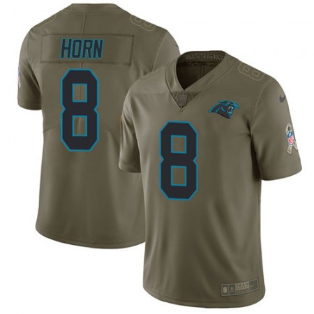 Nike Panthers #8 Jaycee Horn Olive Men's Stitched NFL Limited 2017 Salute To Service Jersey