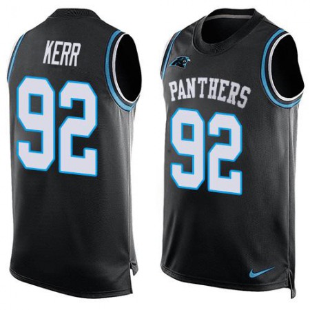 Nike Panthers #92 Zach Kerr Black Team Color Men's Stitched NFL Limited Tank Top Jersey