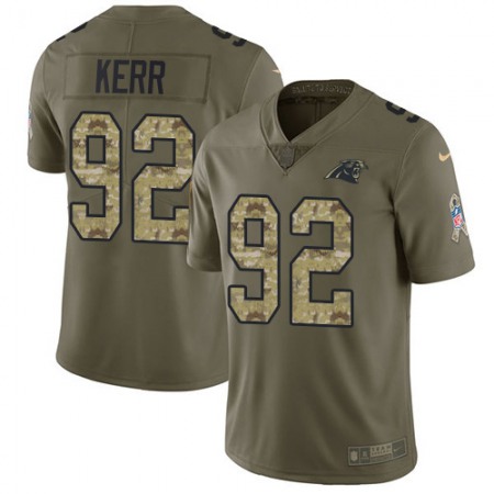 Nike Panthers #92 Zach Kerr Olive/Camo Men's Stitched NFL Limited 2017 Salute To Service Jersey