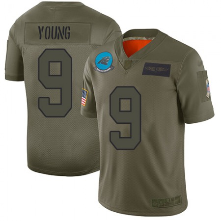 Nike Panthers #9 Bryce Young Camo Men's Stitched NFL Limited 2019 Salute To Service Jersey