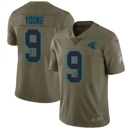 Nike Panthers #9 Bryce Young Olive Men's Stitched NFL Limited 2017 Salute To Service Jersey