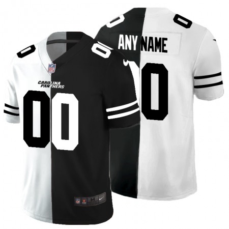 Carolina Panthers Custom Men's Black V White Peace Split Nike Vapor Untouchable Limited NFL Jersey