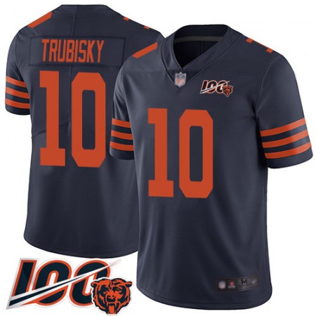 Nike Bears #10 Mitchell Trubisky Navy Blue Alternate Men's Stitched NFL 100th Season Vapor Limited Jersey