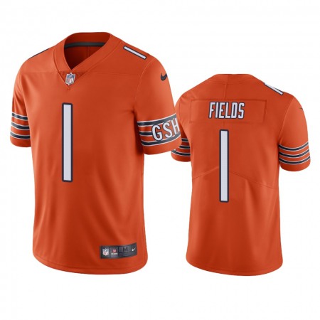 Nike Bears #1 Justin Fields Orange Men's Stitched NFL Limited Rush Jersey