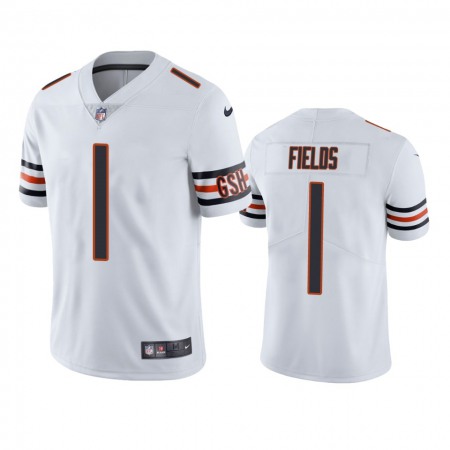 Nike Bears #1 Justin Fields White Men's Stitched NFL Vapor Untouchable Limited Jersey