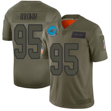 Nike Panthers #95 Derrick Brown Camo Men's Stitched NFL Limited 2019 Salute To Service Jersey