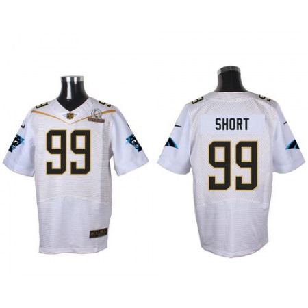 Nike Panthers #99 Kawann Short White 2016 Pro Bowl Men's Stitched NFL Elite Jersey