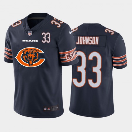 Chicago Bears #33 Jaylon Johnson Navy Blue Men's Nike Big Team Logo Player Vapor Limited NFL Jersey