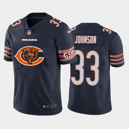 Chicago Bears #33 Jaylon Johnson Navy Blue Men's Nike Big Team Logo Vapor Limited NFL Jersey