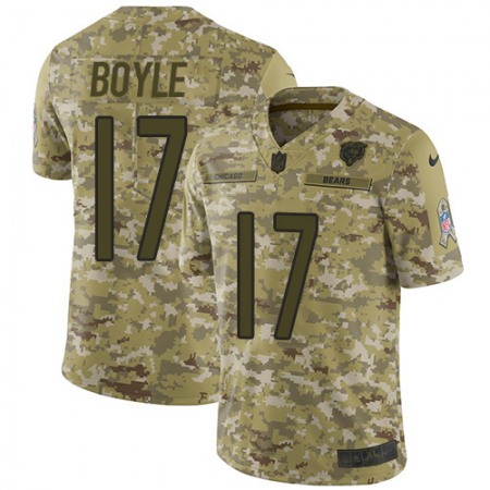 Nike Bears #17 Tim Boyle Camo Men's Stitched NFL Limited 2018 Salute To Service Jersey