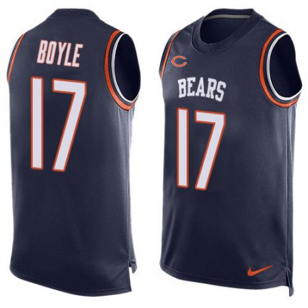 Nike Bears #17 Tim Boyle Navy Blue Team Color Men's Stitched NFL Limited Tank Top Jersey