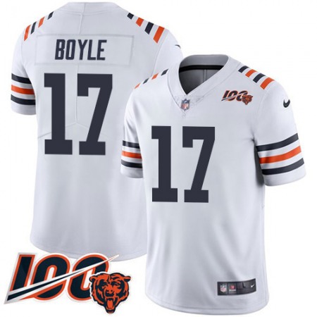Nike Bears #17 Tim Boyle White Alternate Men's Stitched NFL Vapor Untouchable Limited 100th Season Jersey