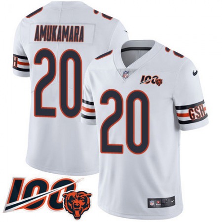 Nike Bears #20 Prince Amukamara White Men's 100th Season Stitched NFL Vapor Untouchable Limited Jersey