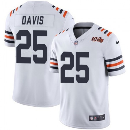 Nike Bears #25 Mike Davis White Alternate Men's Stitched NFL Vapor Untouchable Limited 100th Season Jersey