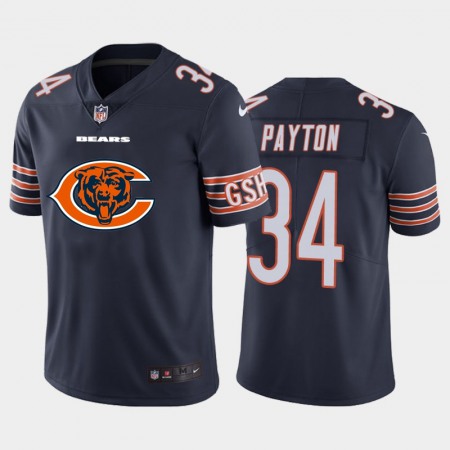 Chicago Bears #34 Walter Payton Navy Blue Men's Nike Big Team Logo Vapor Limited NFL Jersey