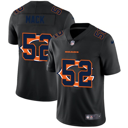 Chicago Bears #52 Khalil Mack Men's Nike Team Logo Dual Overlap Limited NFL Jersey Black