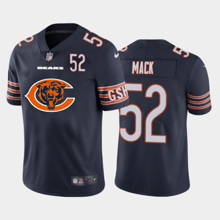 Chicago Bears #52 Khalil Mack Navy Blue Men's Nike Big Team Logo Player Vapor Limited NFL Jersey