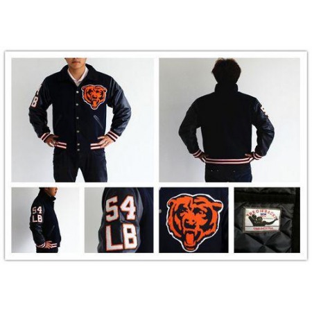 Mitchell And Ness NFL Chicago Bears #54 Brian Urlacher Authentic Wool Jacket