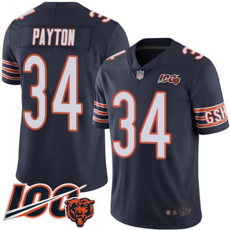 Nike Bears #34 Walter Payton Navy Blue Team Color Men's Stitched NFL 100th Season Vapor Limited Jersey