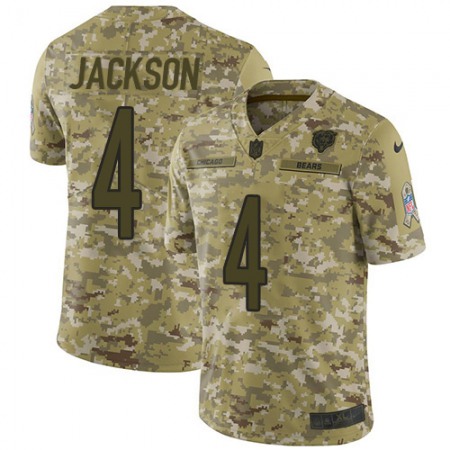 Nike Bears #4 Eddie Jackson Camo Men's Stitched NFL Limited 2018 Salute To Service Jersey