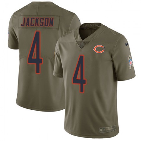 Nike Bears #4 Eddie Jackson Olive Men's Stitched NFL Limited 2017 Salute To Service Jersey