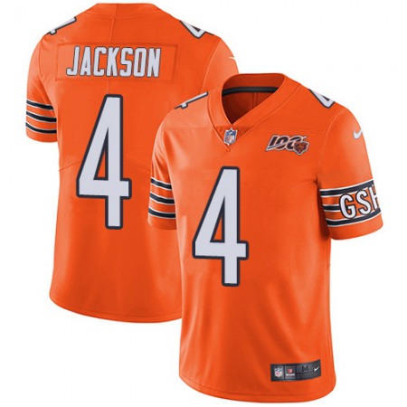 Nike Bears #4 Eddie Jackson Orange Men's Stitched NFL Limited Rush 100th Season Jersey