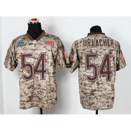 Nike Bears #54 Brian Urlacher Camo Men's Stitched NFL New Elite USMC Jersey