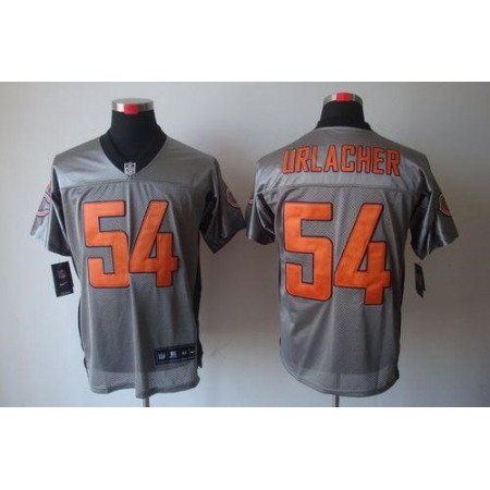 Nike Bears #54 Brian Urlacher Grey Shadow Men's Stitched NFL Elite Jersey